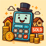 Cartoon real estate offer calculator 